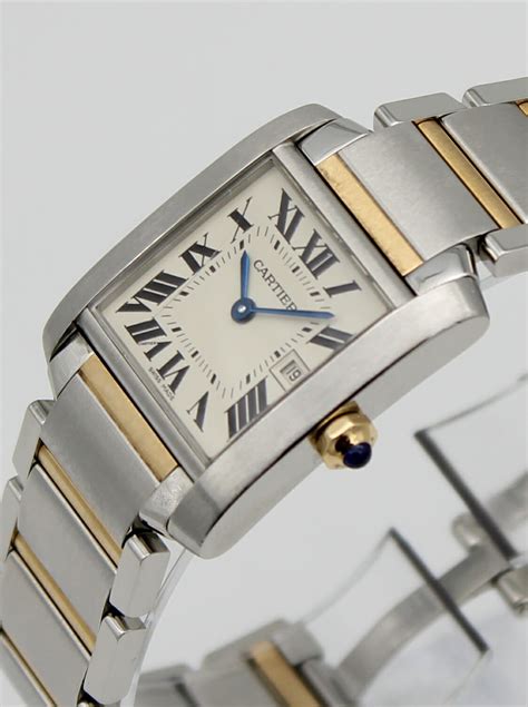 cartier french tank watch two tone price|cartier tank française small.